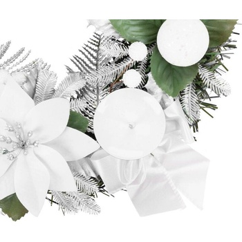 MagicHome Veniec Vianoce adventný biely 25 cm