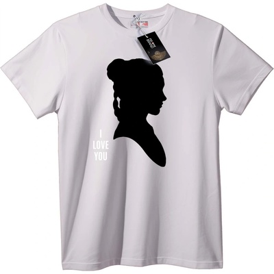 NOONEBRAND Тениска I Love You Silhouette - S, White