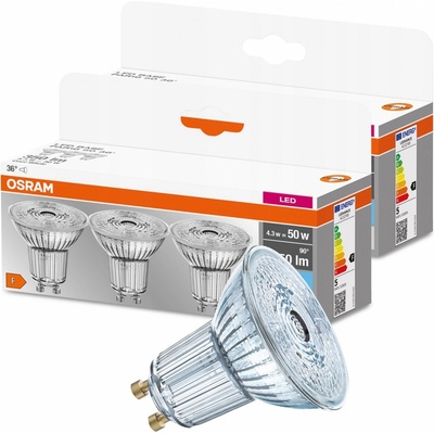 Osram sada 3x LED žárovka GU10, PAR16, 4,3W, 350lm, 4000K, neutrální bílá