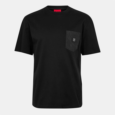Hugo Тениска Hugo Men's Dombiro 01 Red Cotton T-Shirt - Black 001
