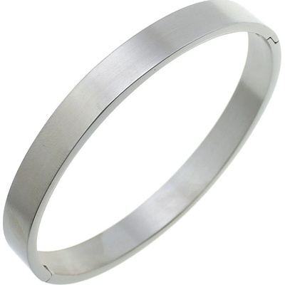 S4U Ocelový náramek kruh otevírací 56 x 48 mm 6 mm, matný OPA1327-06