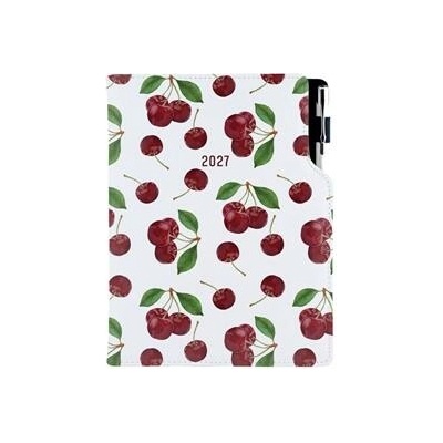 Design B6 týdenní 2027 Cherry bílá