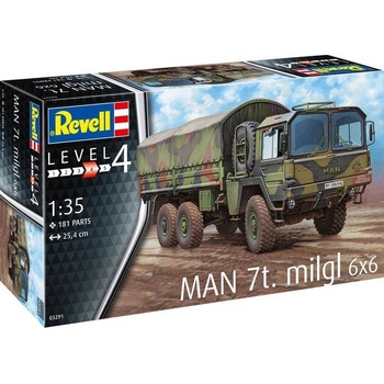 Revell Сглобяем модел Revell - Военен камион MAN 7t Milgl (R03291)