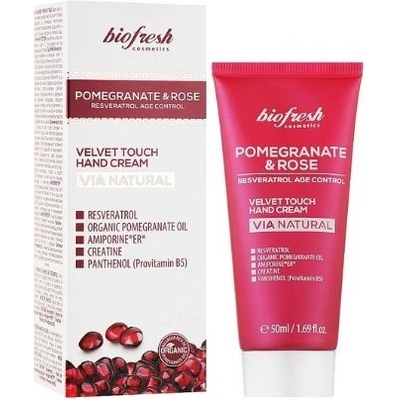 Velvet touch Pomegranate & Rose krém na ruky proti starnutiu 50 ml