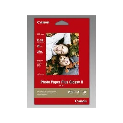Canon Гланцирана фото хартия Canon Plus Glossy II PP-201, 13x18 cm, 20 листа, 2311B018AA