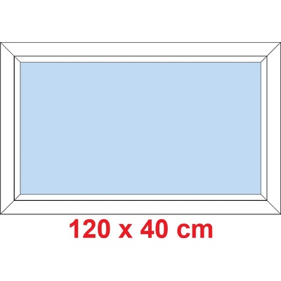 Soft Plastové okno 1200 x 400 mm FIX neotevíravé Zlatý dub