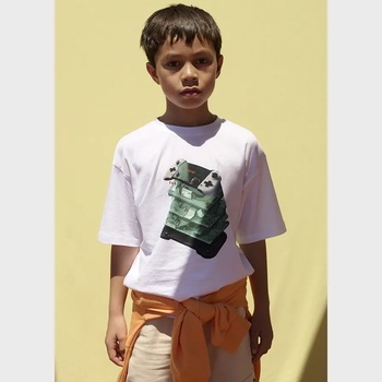 MAYORAL Тениска къс ръкав в бял цвят щампа за момче Mayoral