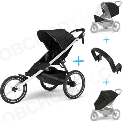 Thule Set 4v1 Glide 3 Black 2025 + pláštenka + ochranná sieť + madlo