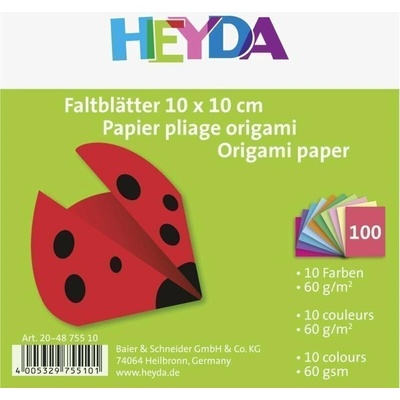 HEYDA Papíry na origami 10 x 10 cm ( 100 ks )