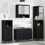 vidaXL Комплект мебели за баня 4 бр. Черния дъб 80 x 33 x 60 см (3402464)