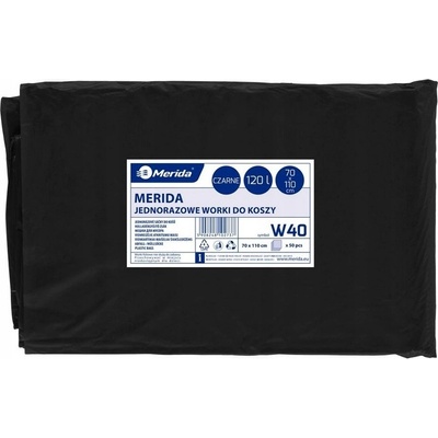 Merida pytle LDPE 38µm 120l 50ks černé