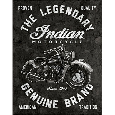 Indian Motorcycles - Legendary - plechová cedule, 40x32 cm