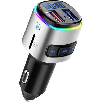 Компактен FM Bluetooth трансмитер с зарядно за кола, MP3 плеър - BC41