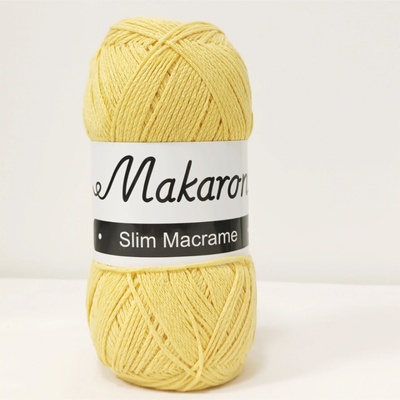 Makaron Slim Macrame žlutá 2mm