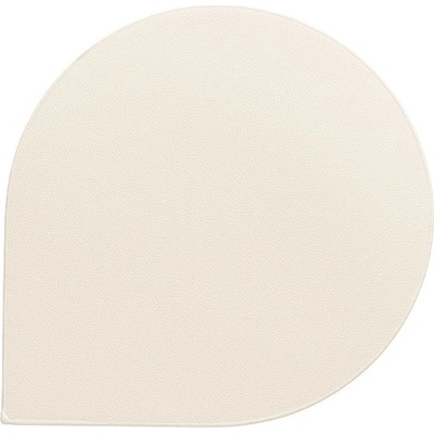 KELA Podtácek EDEL PU kůže 4ks světle bílá 10,0x10,0x0,17cm KL-12669