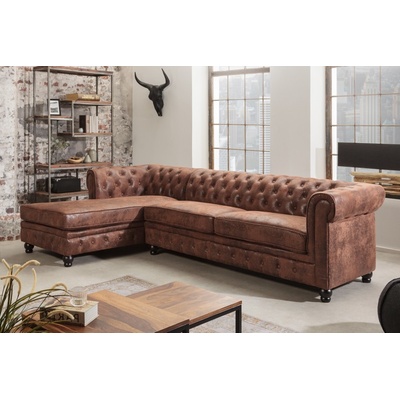 Bighome Chesterfield L hnedá