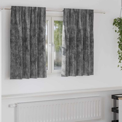 vidaXL Кадифени завеси 2 бр. Сив 140 x 140 cm Кадифе (4107688)