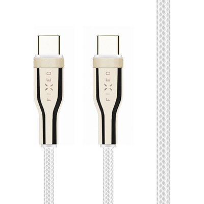 Fixed FIXDB-CC2-WH USB-C/USB-C a podporou PD, USB 2.0 100W pletený, 2m, bílý