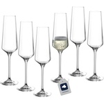 Leonardo home PUCCINI champagne glasses (set of 6) scratch-resistant champagne glasses (280 ml) dishwasher safe & durable timeless champagne glasses for home & restaurants Puccini - 069550 (069550)