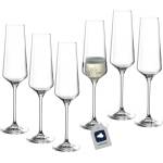 Leonardo home PUCCINI champagne glasses (set of 6) scratch-resistant champagne glasses (280 ml) dishwasher safe & durable timeless champagne glasses for home & restaurants Puccini prosecco glass 069550 (069550)