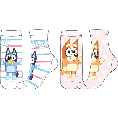 Bluey Dievčenské ponožky 5234018 svetlo ružová / biela