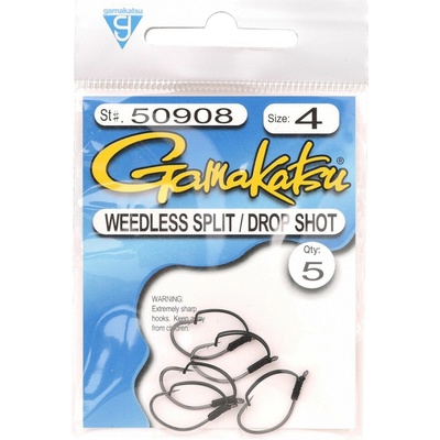 Gamakatsu Háčky Weedless Split Drop Shot 5ks, Vel. 4