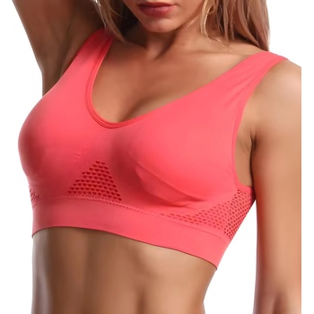 HARAHU Спортен безшевен сутиен - Розов / xl kp30536 (30536)