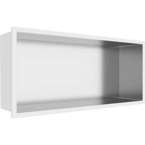 BALNEO Вградена правоъгълна ниша Balneo Wall-Box One с рамка 45x20x10 см, инокс (B0101010110-2)