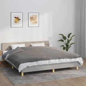 vidaXL Утежнено одеяло с плик, сиво, 155x220 см, 11 кг, плат (350831)