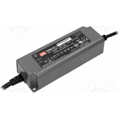 MEAN WELL PWM-40-12 Napájecí zdroj: spínaný; pro LED pásky; 40,08W; 12VDC; 3,34A; IP67