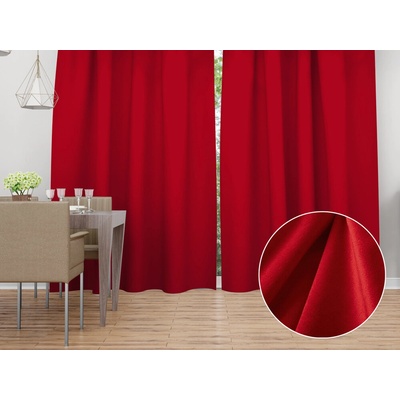 Biante Zamatový záves Velvet Prémium SVP-051 Sýto červený - šírka 270 cm 270x240 cm