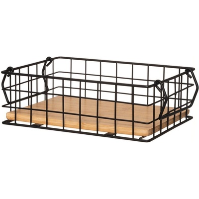 4LIVING Метален панер с бамбуково дъно (TB-4Living-632280)
