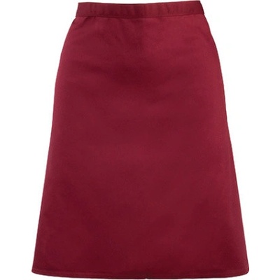 Premier Workwear Pracovní zástěra středně dlouhá PR151 Burgundy Pantone 216 70x50cm