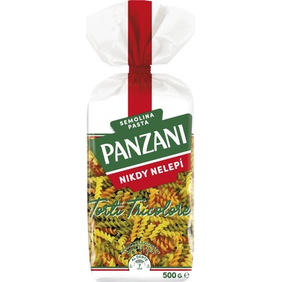 Panzani Torti tricolore cestoviny semolinové ochutené paradajkami a špenátom 0,5 kg