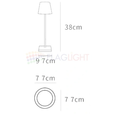 3.5w Безжична Настолна Лампа със Сензор - Димиране и избор на Цветна температура с докосване (1132)