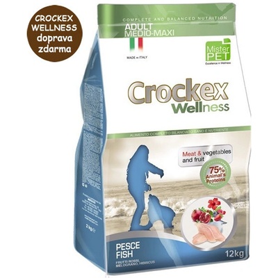 Mister Pet Crockex wellness Adult Medium MAXI FISH RICE Low Grain 12 kg