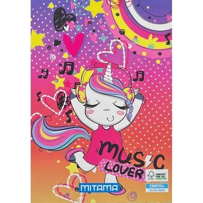 Mitama Sešit Fantasy colours A4 linkovaný s okraji Daisy Pop
