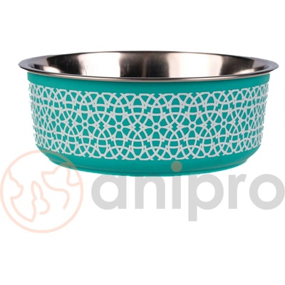 Anipro Alpha Fusion - Метална купа за храна и вода за кучета и котки, зелена, 12 см, 0.25 л