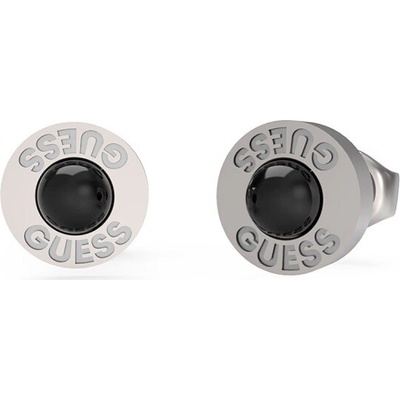 Guess Ocelové náušnice s umělou perlou Edgy Styles JUME04055JWSTBKT/U