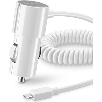 Cellularline Зарядно за кола Cellularline - Style Color, Micro USB, 5W, бяло (CBRMUSBSMARTW)