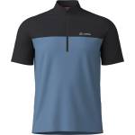 Löffler Мъжка фланелка с къс ръкав за колоездене Löffler Bike Shirt HZ Cycling jersey - Enzian - размер 50 (EU) (217-0361-0113)