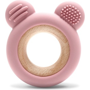 Lorelli Premium СИЛИКОНОВА ГРИЗАЛКА С БУК МЕЧЕ natural deep pink (10210910002)