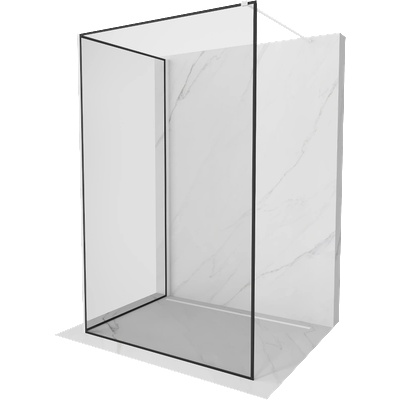 Mexen Kioto преграда за душ Walk-in 90 x 70 cm, черна рамка, бяла - 800-090-212-20-70-070 (800-090-212-20-70-070)