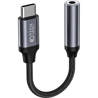 Tech-Protect Пасивен адаптер USB-C мъжко към 3.5 мм женско за устройства с USB-C порт (12 см) - Tech-protect Ultraboost USB-C Male to 3.5 mm Female Adapter (черен) (THP1794)