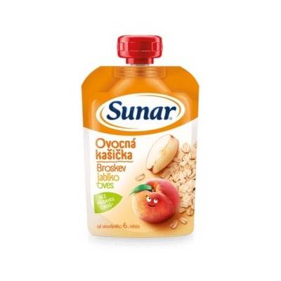 Sunar Ovocná kašička - broskev, jablko a ovesné vl—120g
