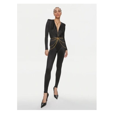 Elisabetta Franchi Гащеризон TU-027-42E2-V490 Черен Slim Fit (TU-027-42E2-V490)