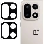  Два броя удароустойчив стъклен протектор за камера за OnePlus 15 - черна рамка