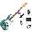Squier Affinity Series Active Jazz Bass LRL SET 2 Mystic Sea Foam Green Електрическа бас китара