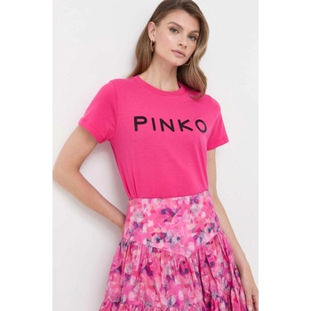 Pinko Bavlnené tričko ružová