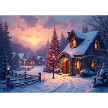 Bluebird Puzzle - Puzzle Christmas Cottage - 500 piese